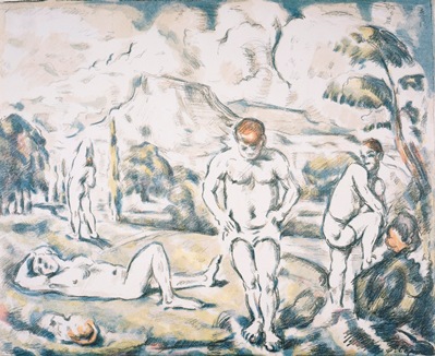 Paul Cézanne, The Bathers, c. 1898, color lithograph, Dr. Dorothea Moore Bequest