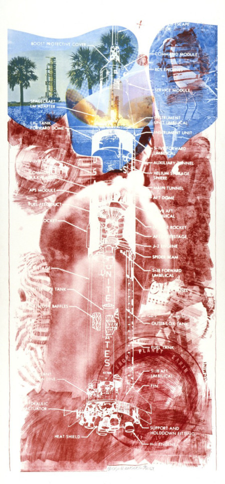 Sky Garden, Series: Stoned Moon, Robert Rauschenberg, United States, 1969, Gift of Drs. Katherina and Judd Marmor in honor of the museum's twenty-fifth anniversary