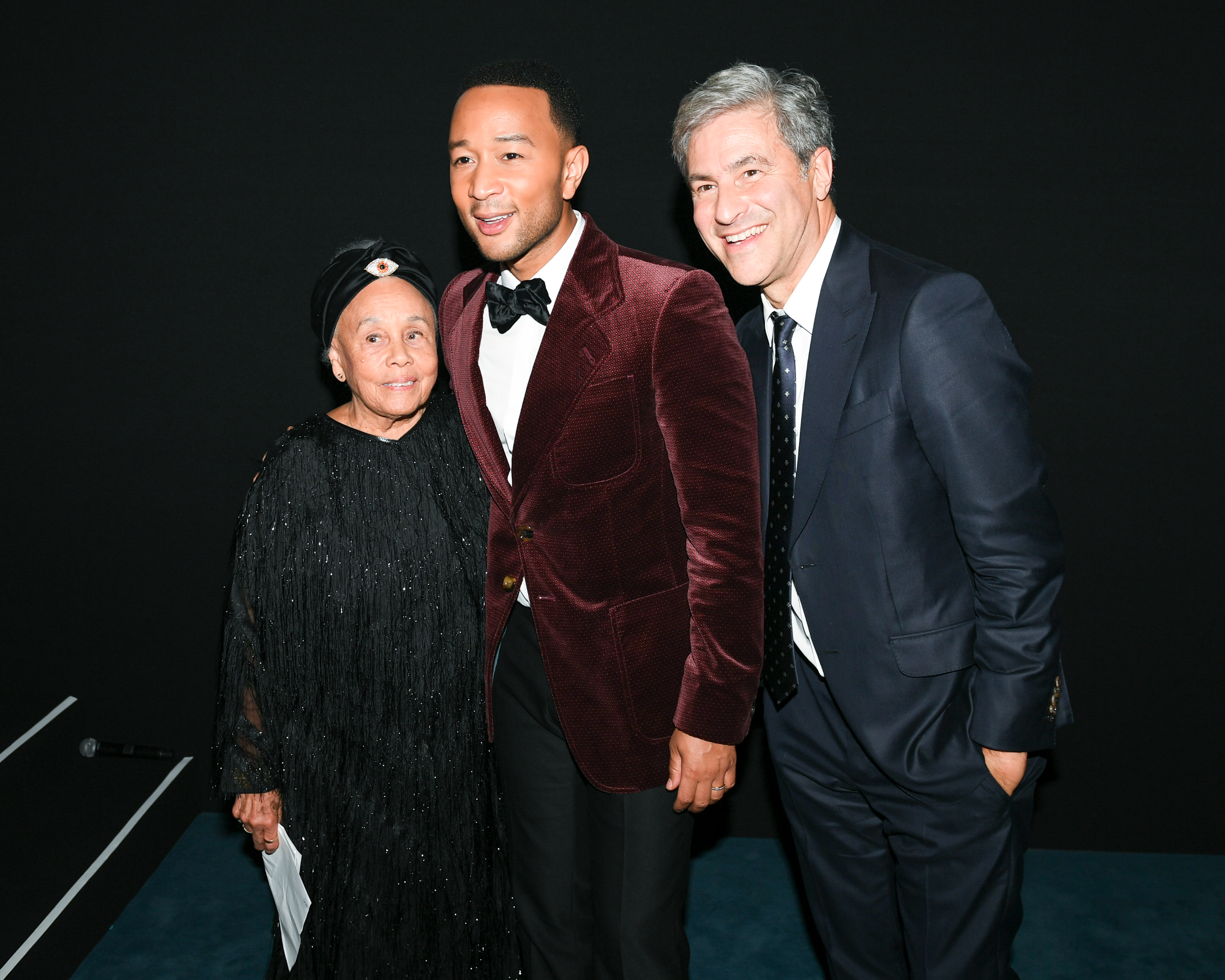 Honoree Betye Saar, John Legend, and LACMA CEO and Director Michael Govan, photo by Billy Farrell/BFA.com