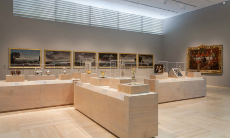 Installation of the Spanish colonial art galleries at LACMA 