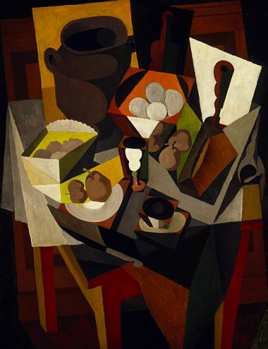 Diego Rivera, Mexico, 1886–1957, Still Life with Bread and Fruit, 1917, oil on canvas, Gift of Morton D. May