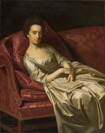 Before Treatment: John Singleton Copley, Portrait of a Lady, 1771, purchased with funds provided by the American Art Council, Anna Bing Arnold, F. Patrick Burns Bequest, Mr. and Mrs. William Preston Harrison Collection, David M. Koester, Art Museum Council, Jo Ann and Julian Ganz, Jr., The Ahmanson Foundation, Ray Stark, and other donors, photo by Yosi Poseilov, © 2013 Museum Associates/LACMA