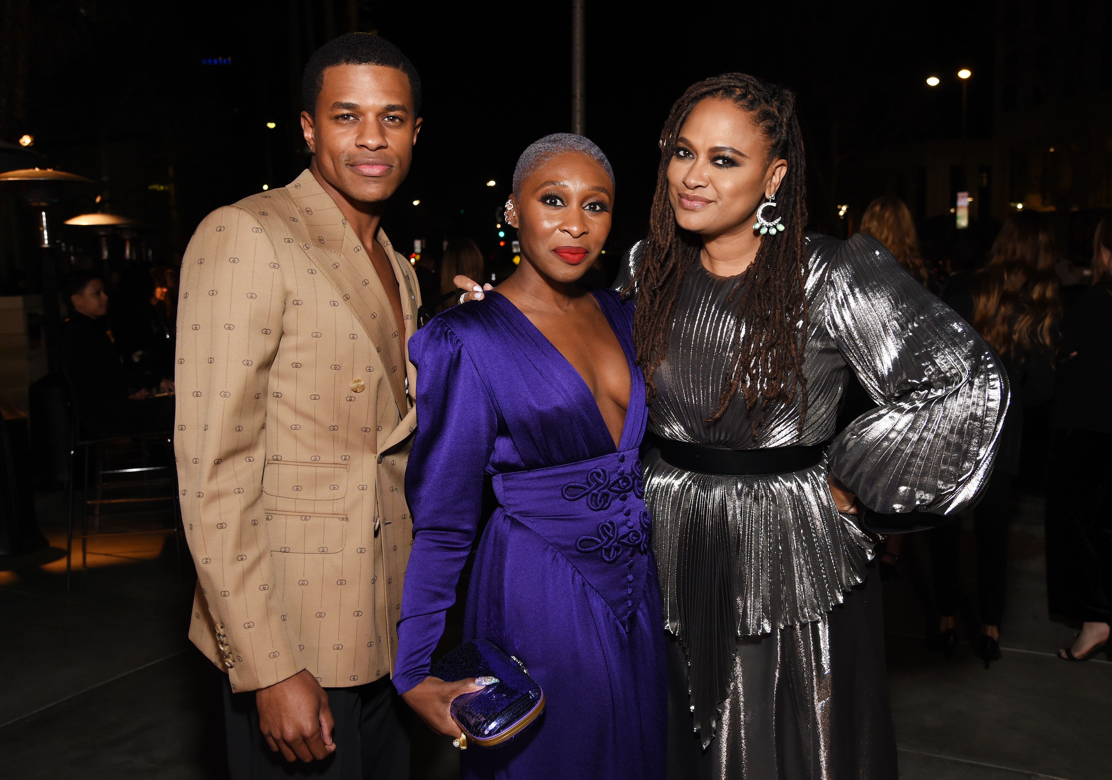 Jeremy Pope, Cynthia Erivo, and Ava DuVernay, photo by Michael Kovac/Getty Images for LACMA