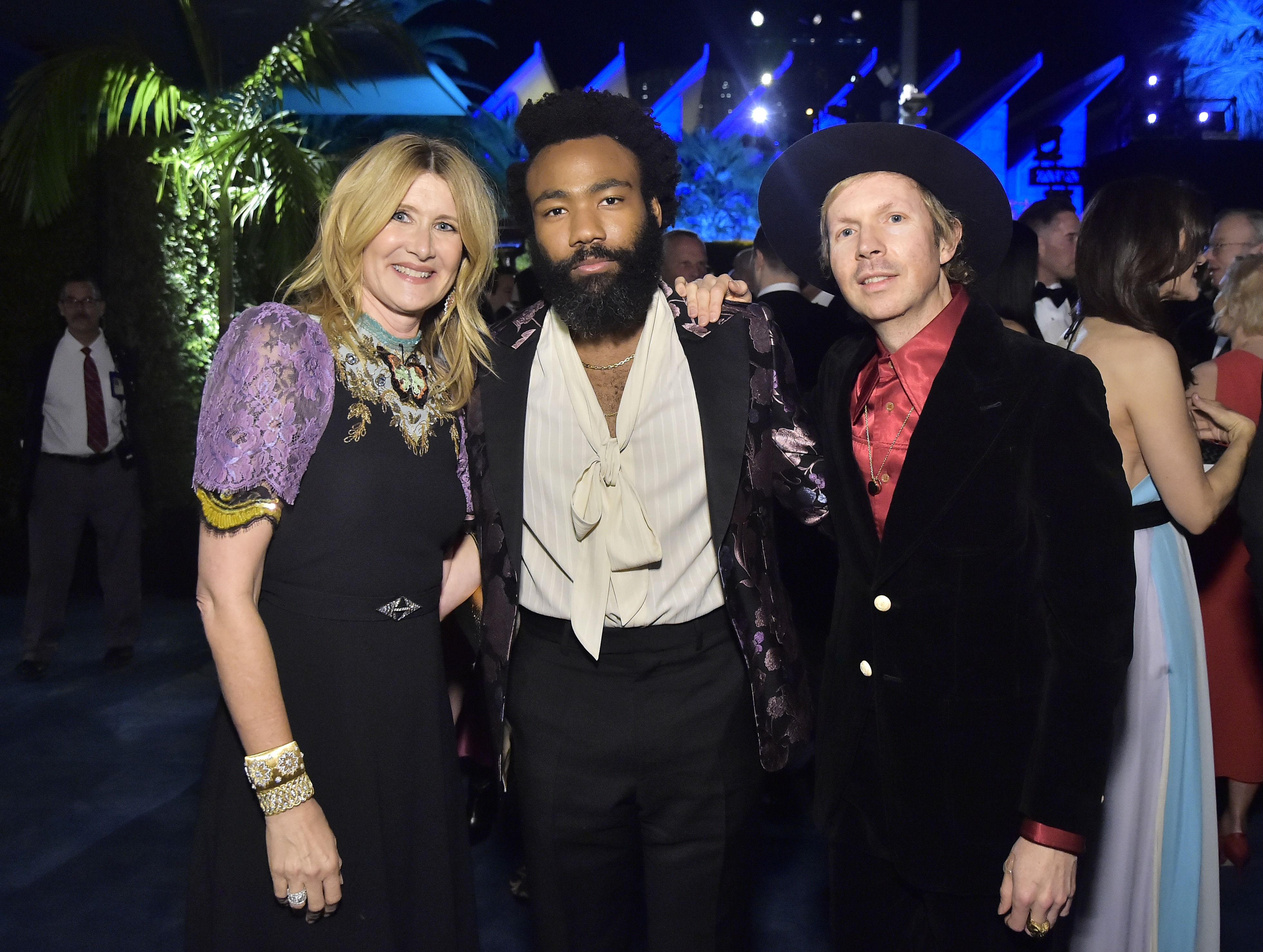 Laura Dern, Donald Glover, and Beck, photo by Stefanie Keenan/Getty Images for LACMA