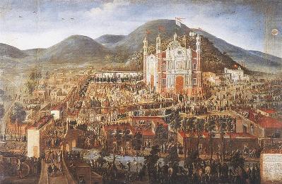Attributed to Manuel Arellano, Transfer of the Image and Inauguration of the Sanctuary of the Virgin of Guadalupe, 1709, private collection, Spain