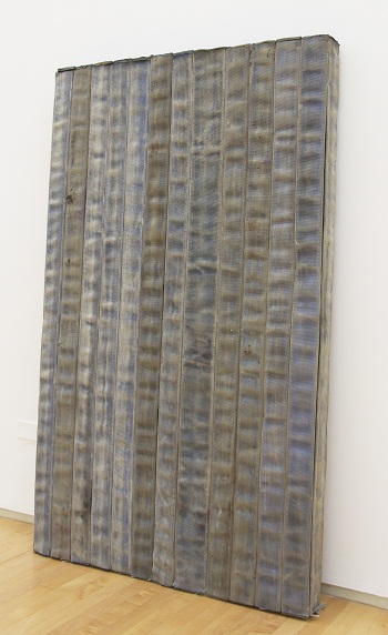 •Theaster Gates, Civil Tapestry (Dirty Blue), 2012, promised gift of Grazka Taylor through Contemporary Friends, 2012