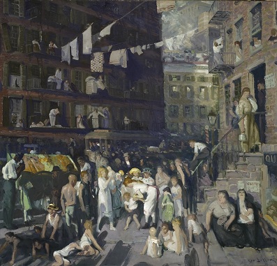 George Bellows, Cliff Dwellers, 1913, Los Angeles County Fund