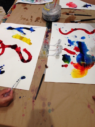 Abstract painting using primary colors. Photo by Valentina Mogilevskaya