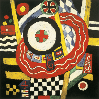 Marsden Hartley, The Iron Cross, 1915, oil on canvas, 47 ¼ × 47 ¼ inches, Mildred Lane Kemper Art Museum, Washington University in St. Louis; university purchase, Bixby Fund, 1952