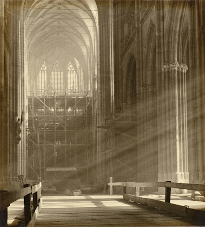 Josef Sudek, Scaffolding in Grand Apse of St. Guy, 1928, The Marjorie and Leonard Vernon Collection, gift of the Annenberg Foundation, acquired from Carol Vernon and Robert Turbin