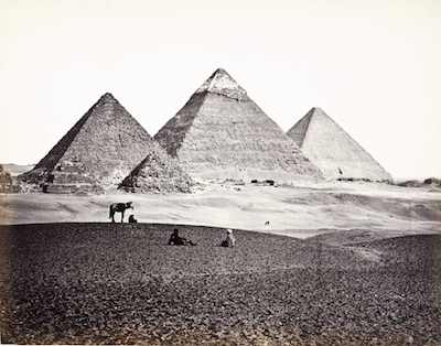 Francis Frith, Pyramids Of El-Geezeh (from the Southwest), c. 1857, the Marjorie and Leonard Vernon Collection, gift of The Annenberg Foundation, acquired from Carol Vernon and Robert Turbin