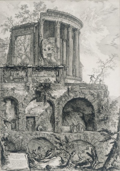 Giovanni Battista Piranesi, Another view of the Temple of the Sibyl in Tivoli, c. 1761, gift of Mr. and Mrs. M. F. Grollman