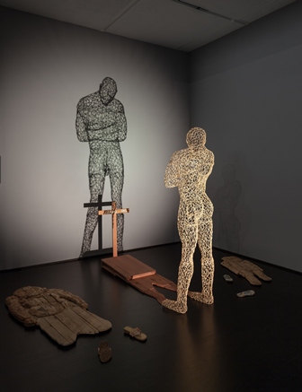 Aimè Mpane, Congo, Shadow of the Shadow, 2005, Mixed-media installation, 132 x 209 x 144 in., photo (c) 2013 Museum Associates/LACMA