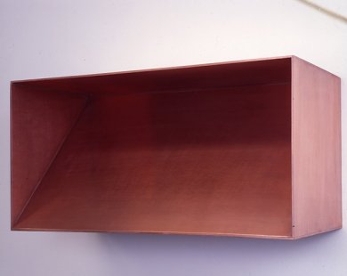 Donald Judd, Copper Wall Box, 1977, copper, 19 ¾ x 39 ¼ x 19 3/8 inches, Los Angeles County Museum of Art, gift of Robert H. Halff through the Modern and Contemporary Art Council