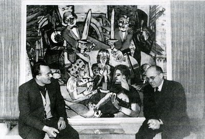 Peter Beckmann and Hildebrand Gurlitt at the 1950 exhibition