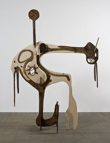 Aaron Curry, Pierced Line (Brown Goblinoid), 2008, courtesy of David Kordansky Gallery