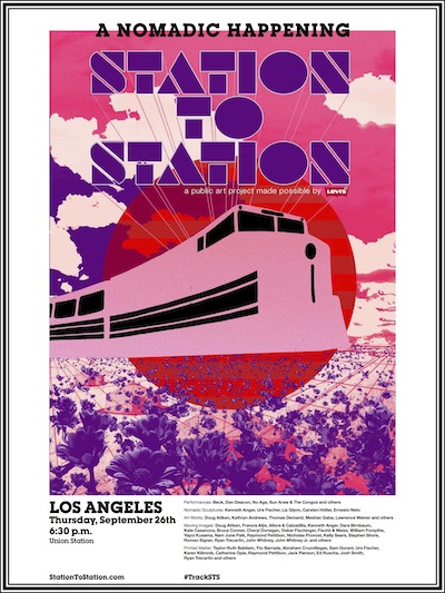 Station to Station poster for Los Angeles, courtesy of Station to Station