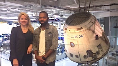 Gwynne Shotwell and Tavares Strachan at SpaceX