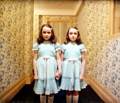 The Shining, directed by Stanley Kubrick, 1980, The daughters of Grady (Lisa and Louise Burns). © Warner Bros. Entertainment Inc.