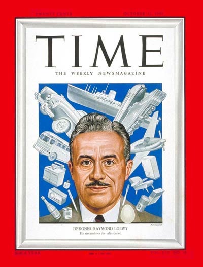 Raymond Loewy on the cover of Time magazine, October 31, 1949