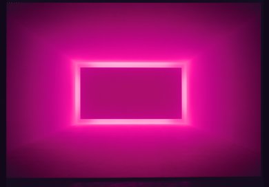 James Turrell, Raemar Pink White, 1969, Shallow Space, Collection of Art & Research, Las Vegas, Installation view at Griffin Contemporary, Santa Monica, CA, 2004, © James Turrell, photo by Robert Wedemeyer, courtesy Kayne Griffin Corcoran, Los Angeles