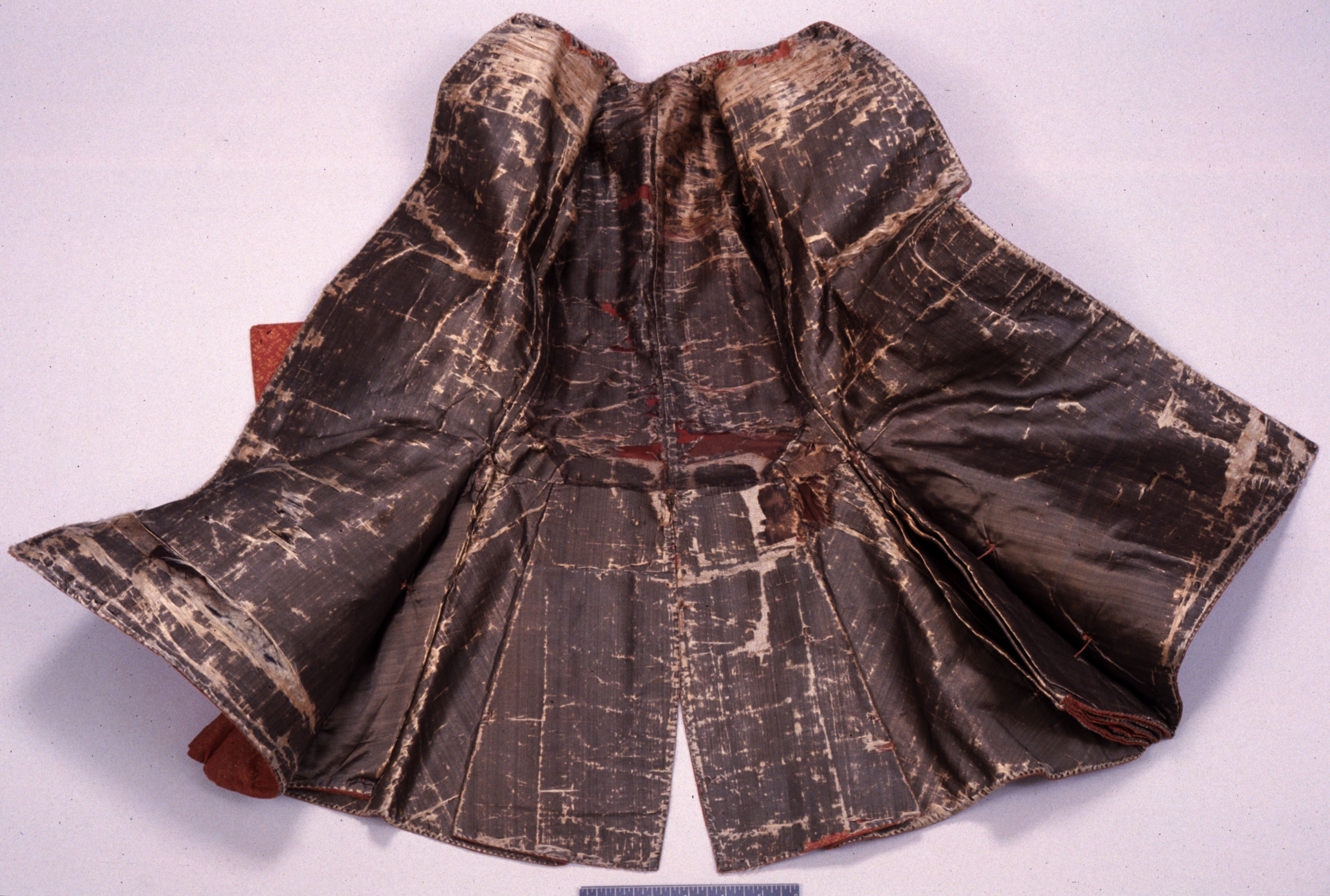 Boy's Coat (interior—lining after stabilization), Italy, 1720–30, Los Angeles County Museum of Art, gift of Sanford and Mary Jane Bloom, photo by Catherine McLean
