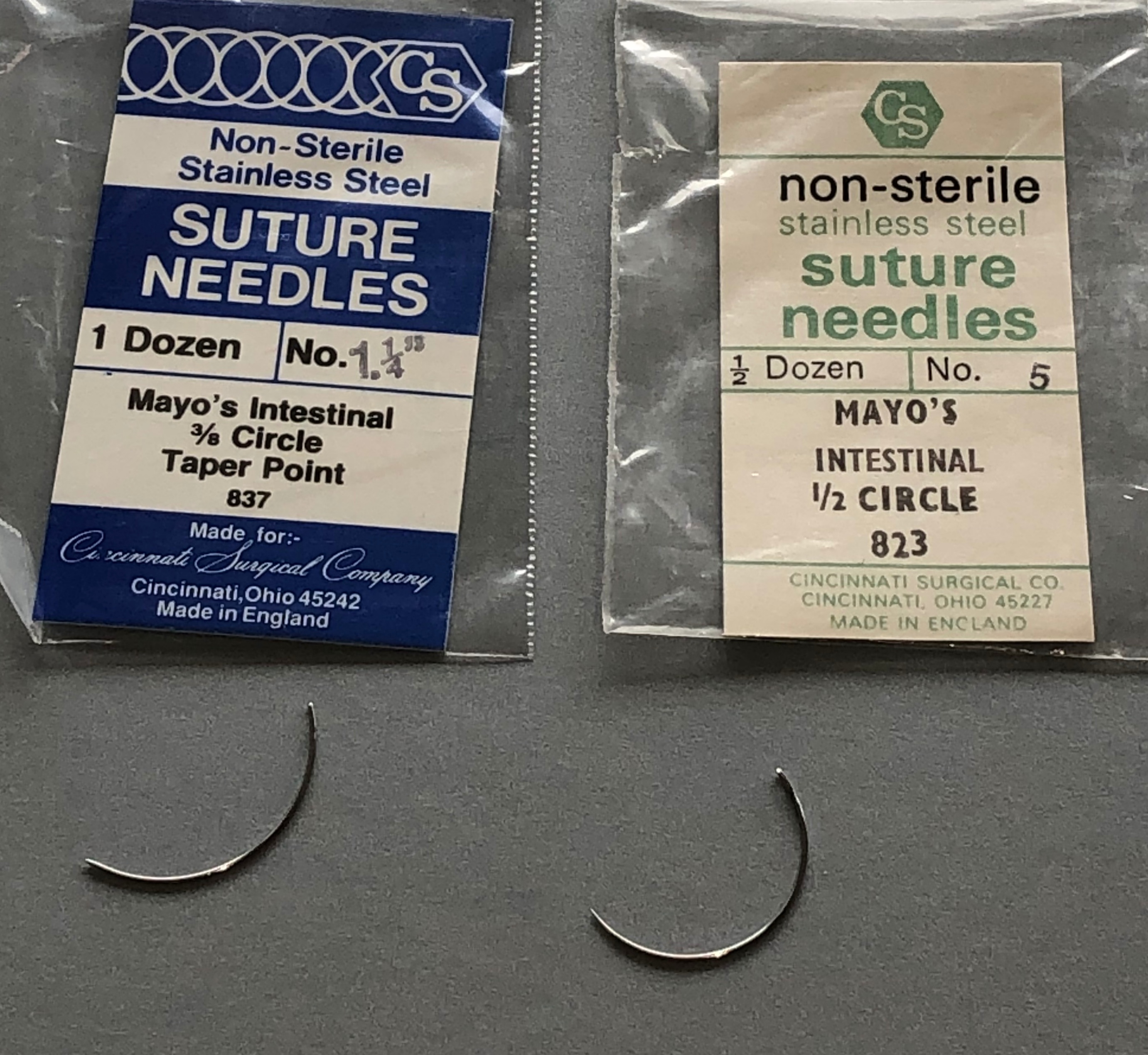 Curved surgical needles