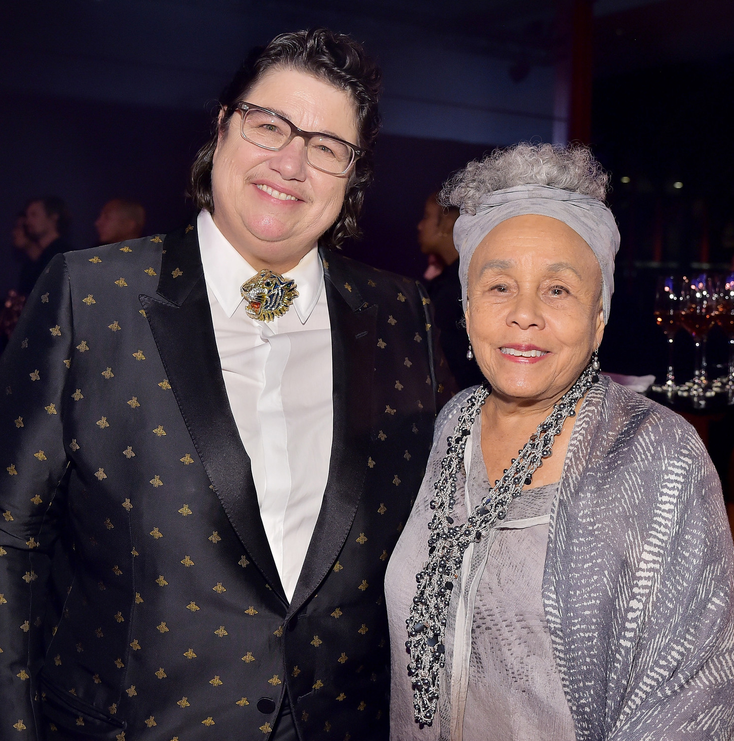 Honoree Catherine Opie and Betye Saar attend 2018 LACMA Art + Film Gala honoring Catherine Opie and Guillermo del Toro on November 3, 2018, photo Getty Images for LACMA by Stefanie Keenan