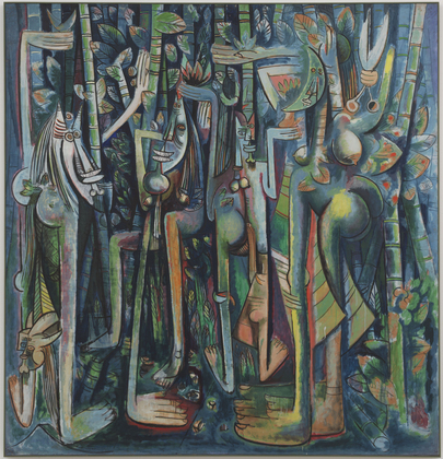 Wifredo Lam, The Jungle, 1943, gouache on paper mounted on canvas, Museum of Modern Art, New York 