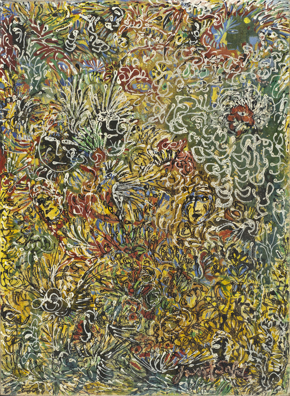 Janet Sobel, The Burning Bush, 1944, Los Angeles County Museum of Art, American Art Acquisition Fund, © The Janet Sobel Estate, courtesy Gary Snyder Fine Art, NY photo © Museum Associates/LACMA