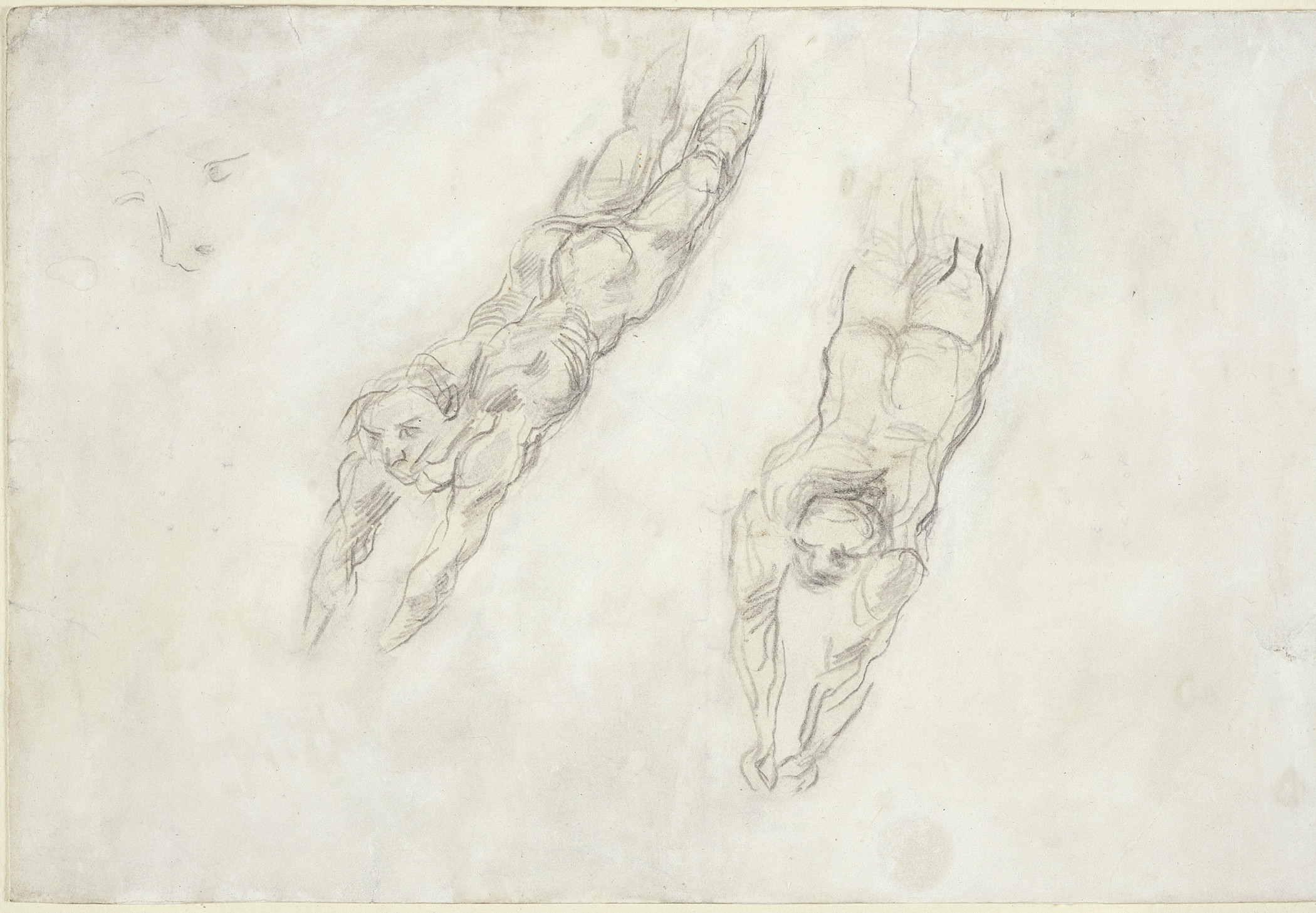 Paul Cézanne, Study of Nudes Diving, c. 1863–66, Los Angeles County Museum of Art, Mr. and Mrs. William Preston Harrison Collection, photo © Museum Associates/LACMA