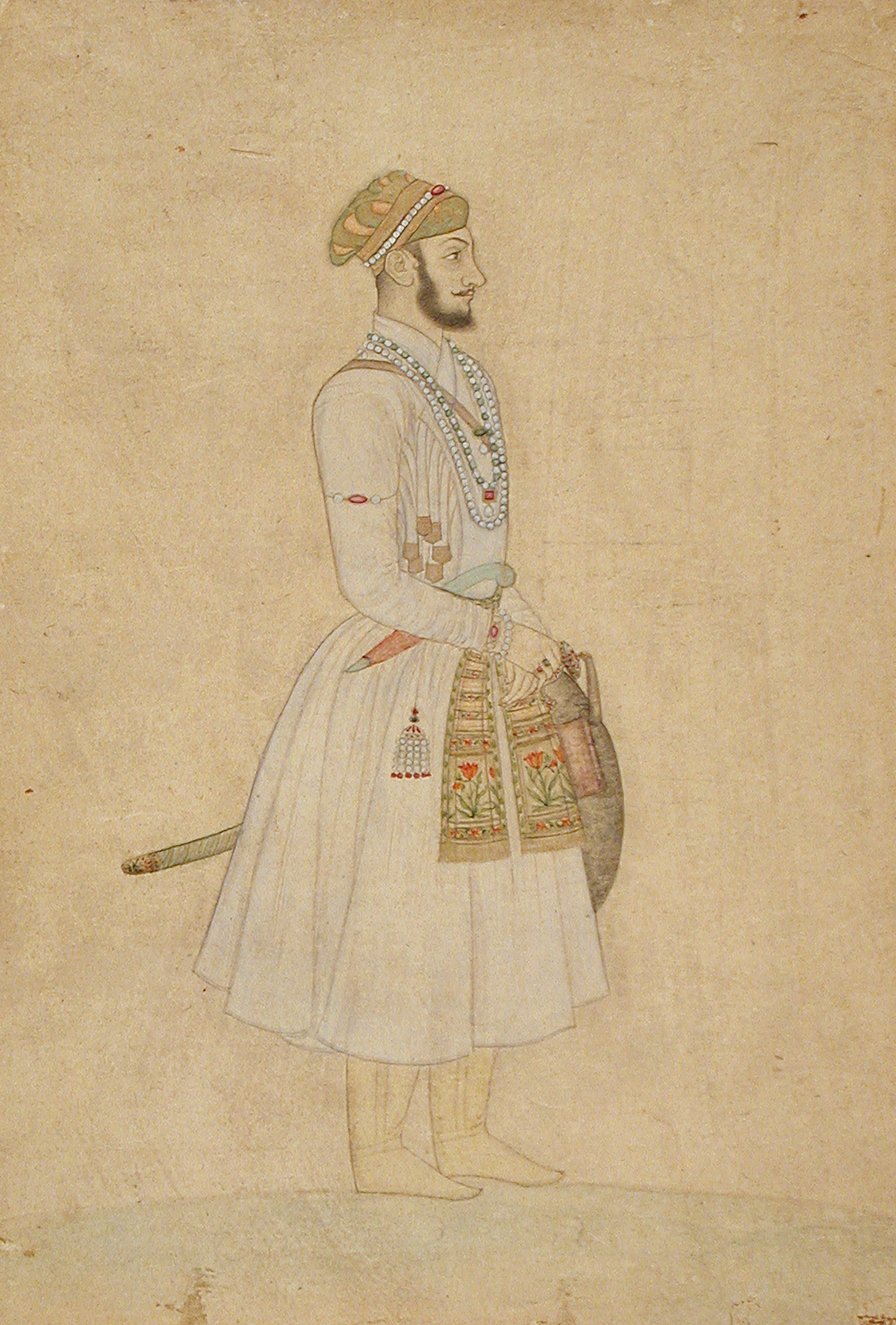 Mughal drawing from LACMA’s collection dating from about 1675 showing how a patka was worn