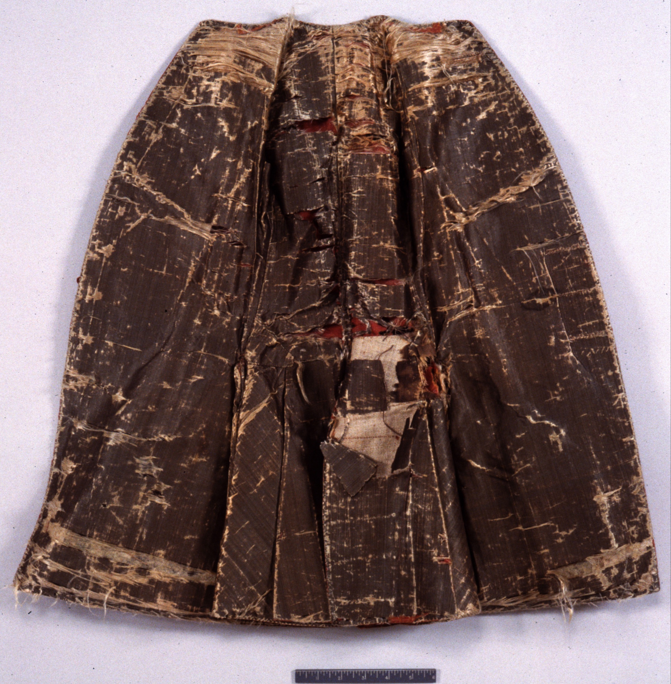 Boy's Coat (interior—before conservation), Italy, 1720–30, Los Angeles County Museum of Art, gift of Sanford and Mary Jane Bloom, photo by Catherine McLean