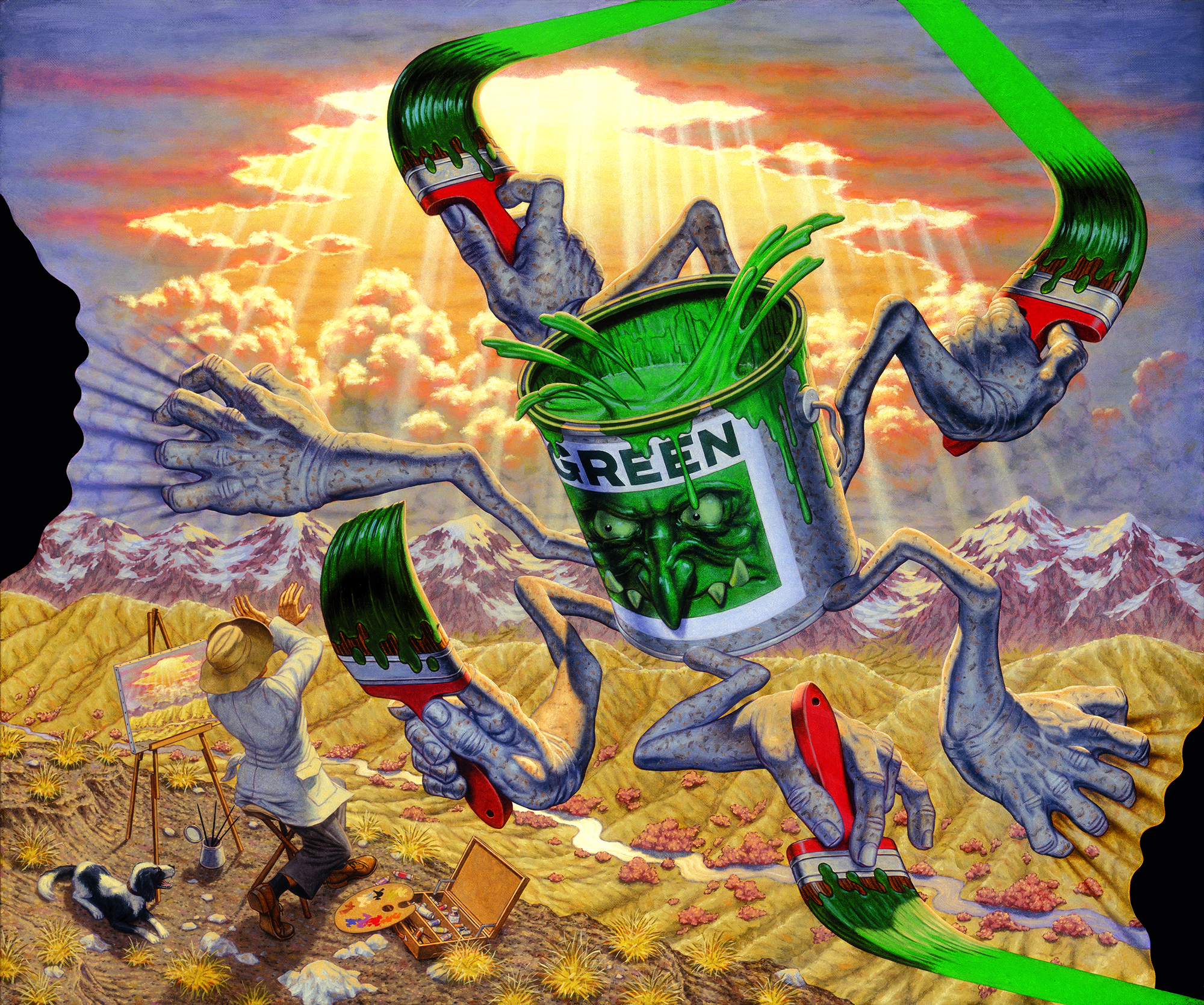 Robert Williams, The Fear of Green, 2001, Los Angeles County Museum of Art, gift of Ed and Danna Ruscha, © Robert Williams, photo courtesy of the artist