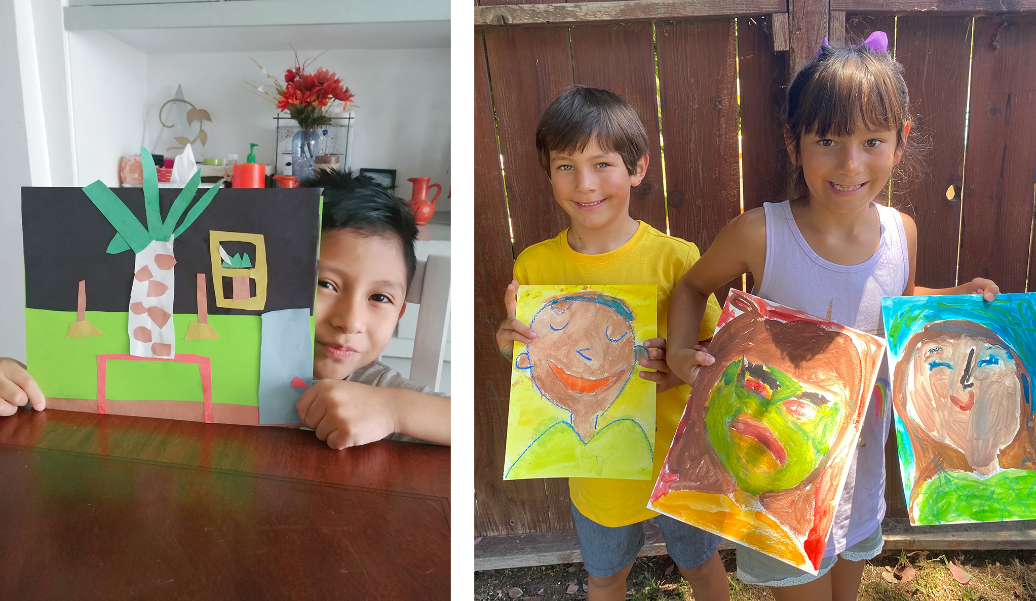 Campers show off their artwork!