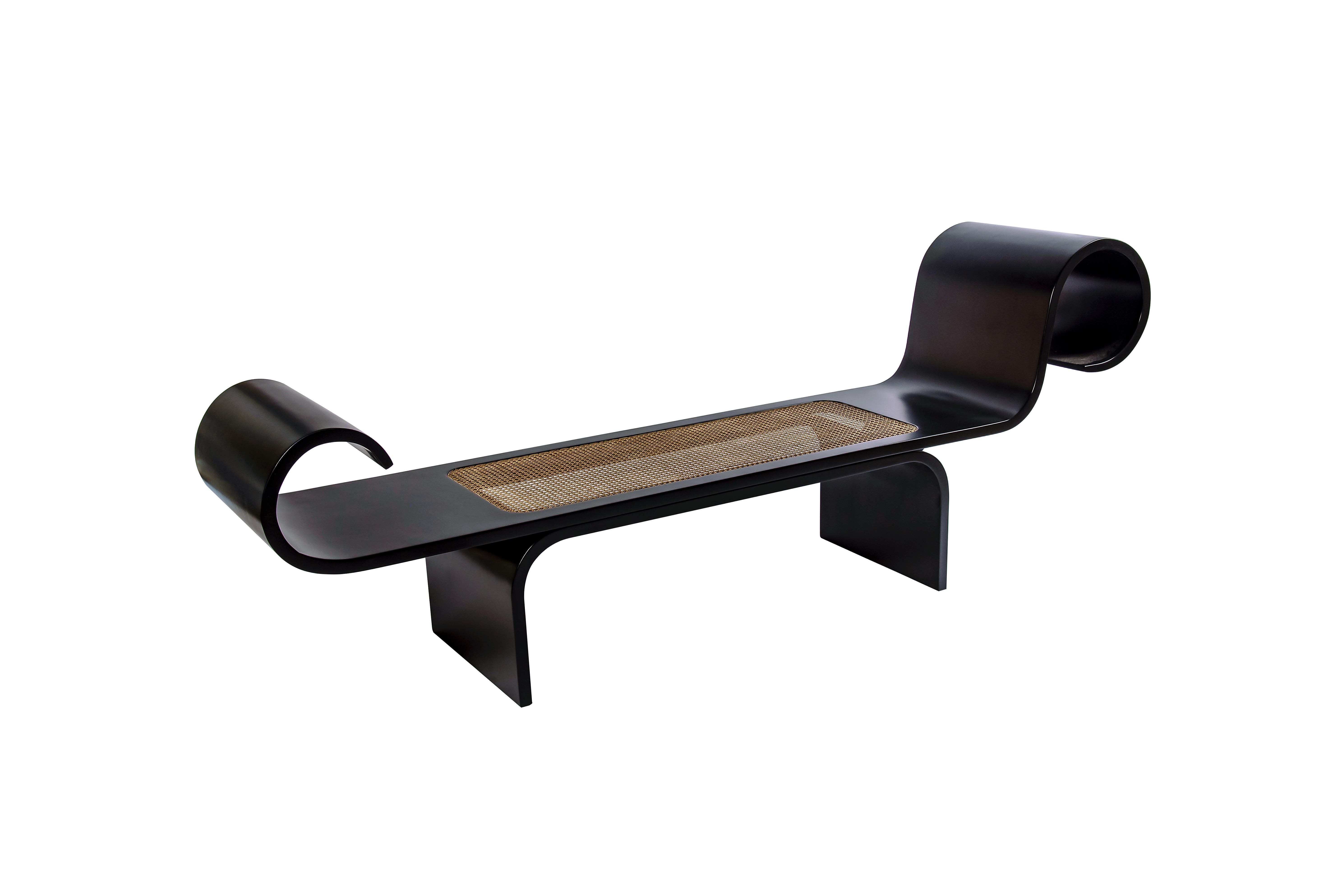 Oscar Niemeyer and Anna Maria Niemeyer, Marquesa Bench, c. 1978 (manufactured by Tendo Brasileira), 102 × 22 × 32 in., Los Angeles County Museum of Art, purchased with funds provided by the Bernard and Edith Lewin Collection of Mexican Art Deaccession Fund