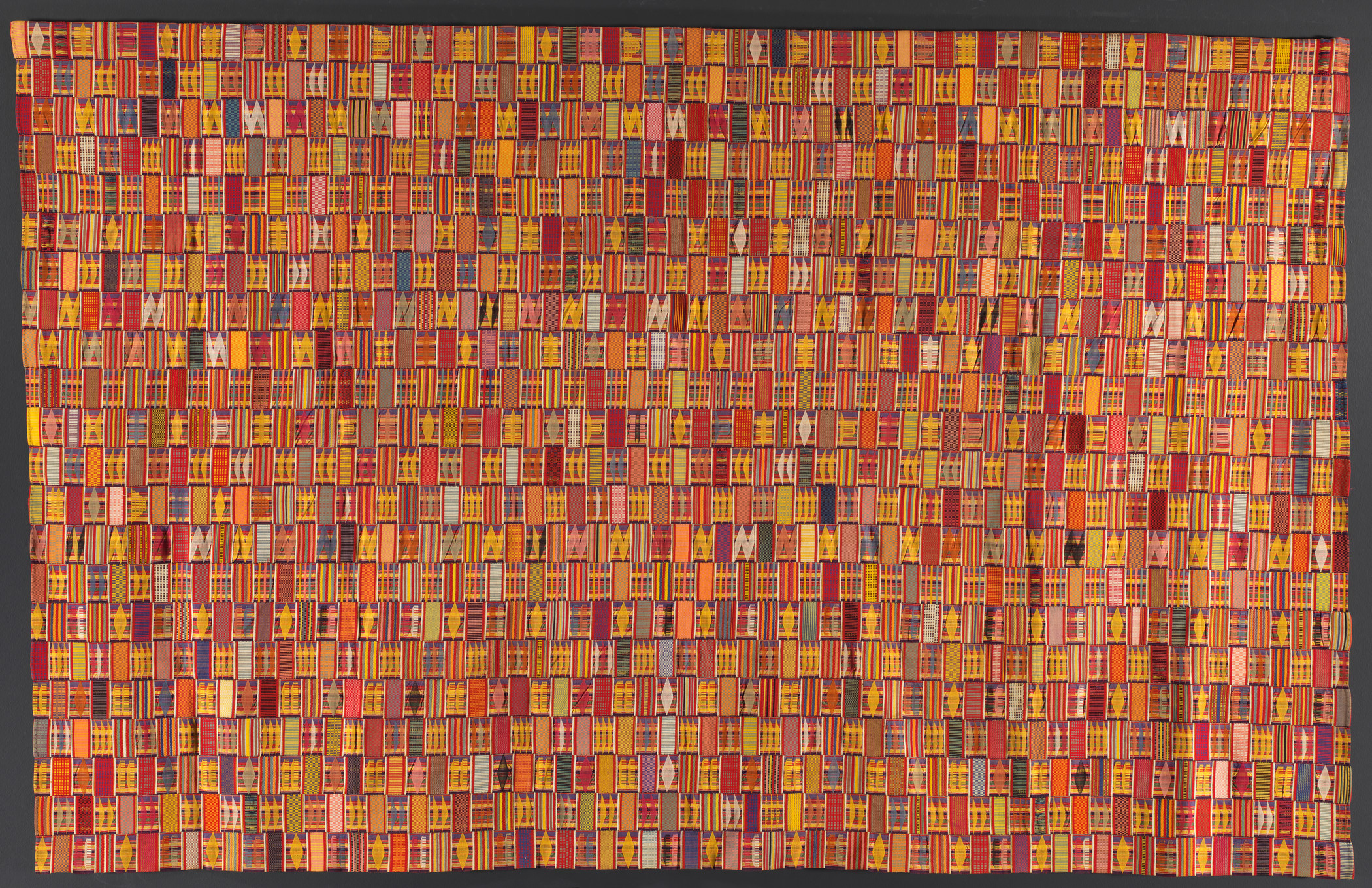 Prestige Garment Textile (adanudo), Africa, Ghana, Ewe people, 1910–30, Los Angeles County Museum of Art, Marcel and Zaira Mis Collection, purchased with funds from the LACMA's 50th Anniversary Gala, photo © Museum Associates/LACMA