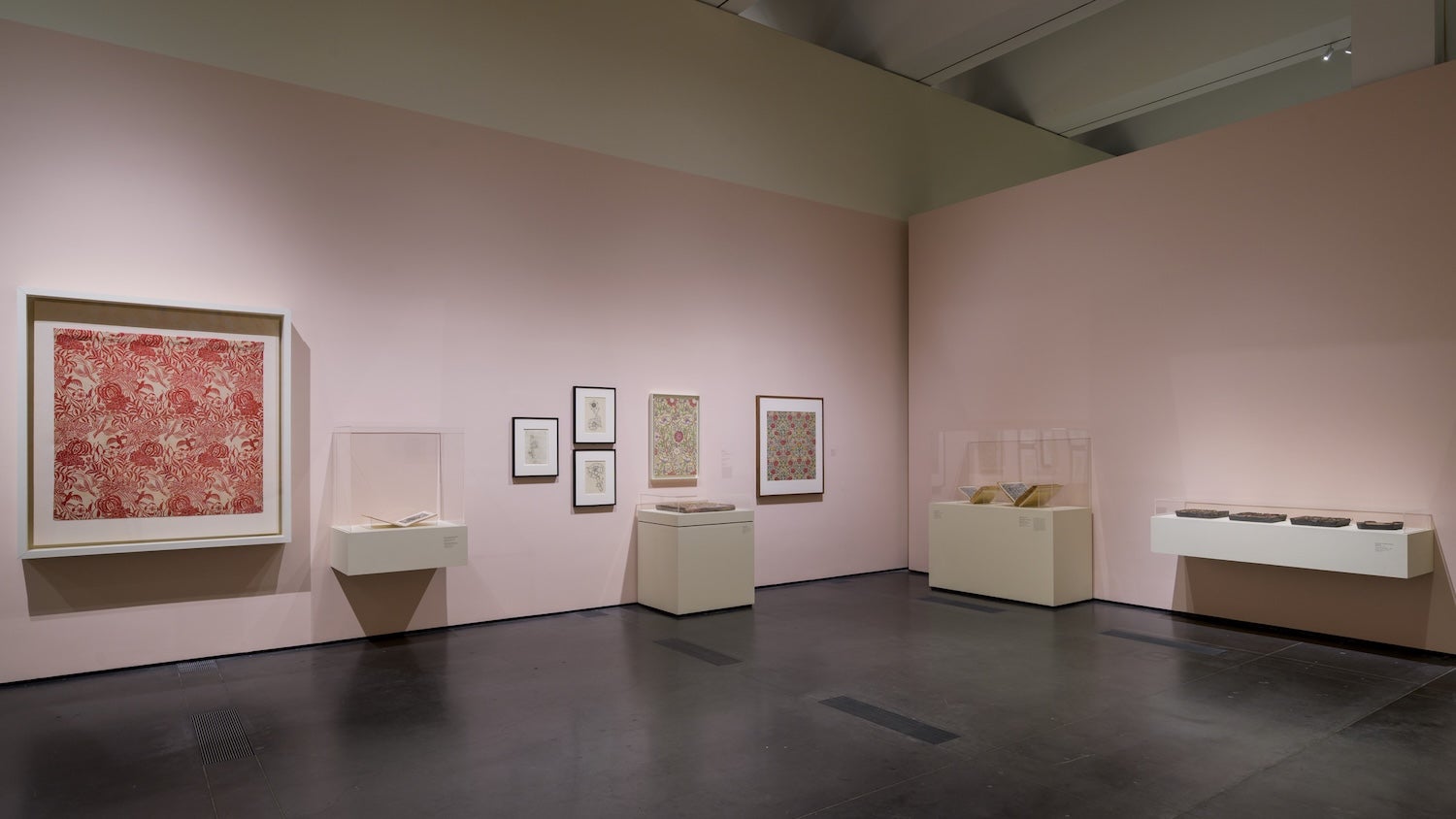 Installation photo, Deep Cuts: Block Printing Across Cultures at the Los Angeles County Museum of Art, November 9, 2025–September 13, 2026, photo © Museum Associates/LACMA, by Jonathan Urban Photo of the Deep Cuts: Block Printing Across Cultures exhibition