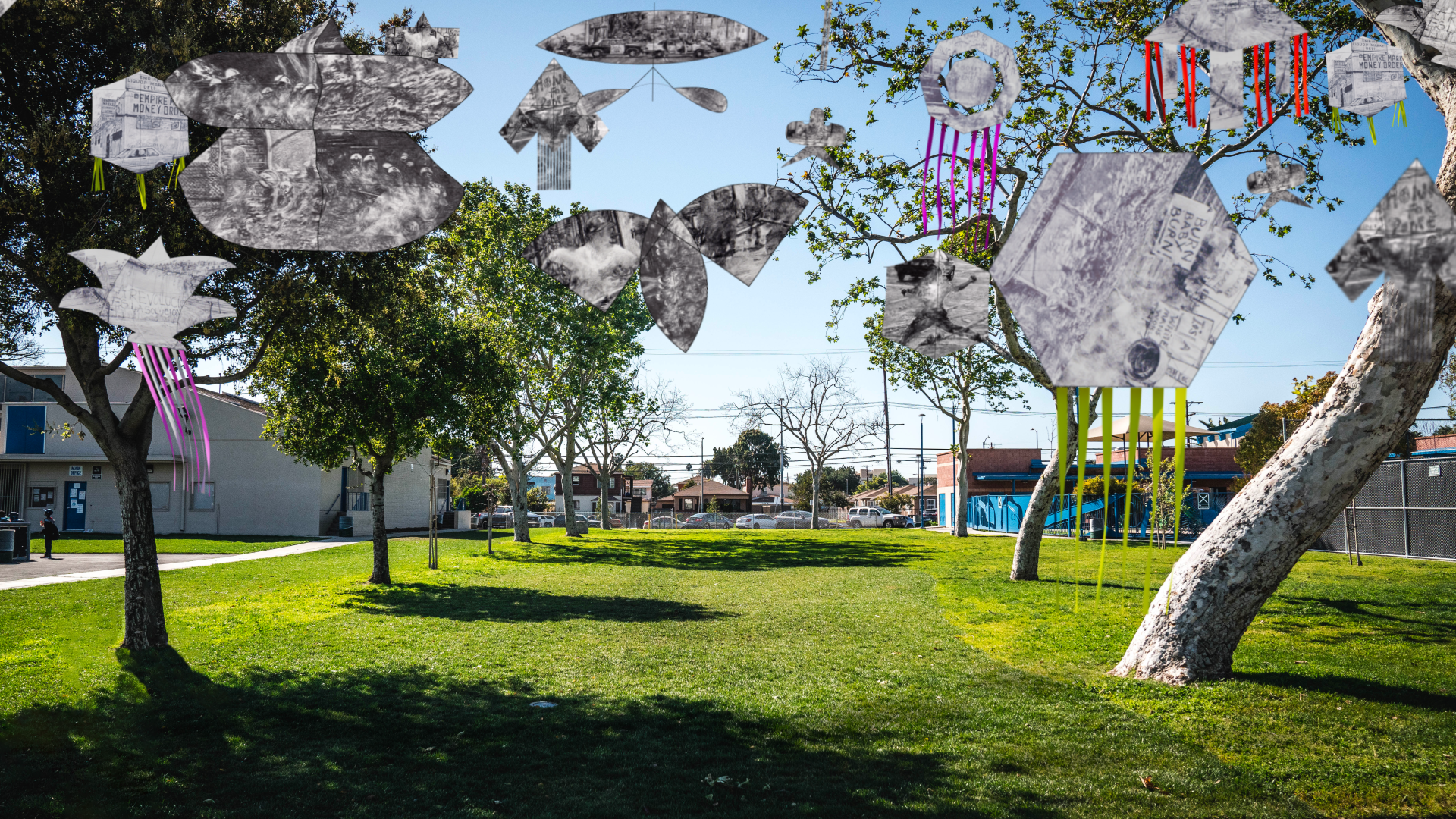 Kang Seung Lee, la revolución es la solución!, 2022, in collaboration with LACMA × Snapchat: Monumental Perspectives, © Kang Seung Lee, image courtesy of Snap Inc.