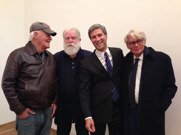 Artists Robert Irwin and James Turrell with Michael Govan and John Bowsher