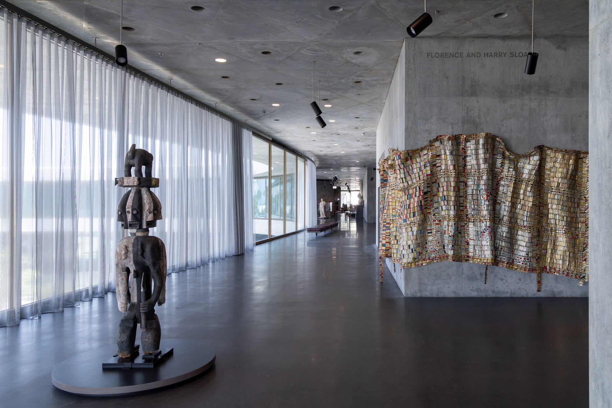 Interior of the David Geffen Galleries at the Los Angeles County Museum of Art, © El Anatsui, photo © Iwan Baan