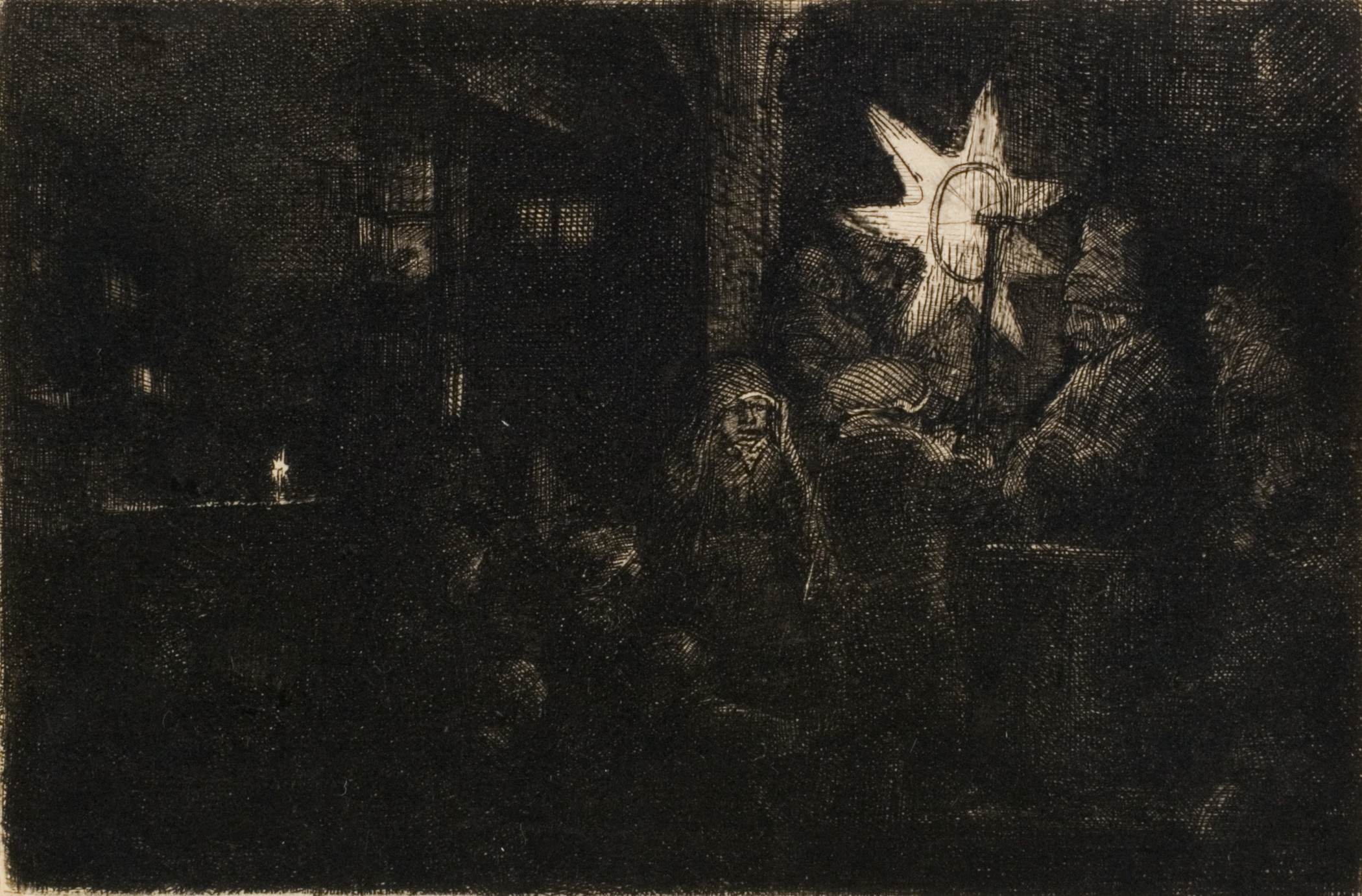 Rembrandt Harmensz. van Rijn, The Star of Kings: A Night Piece, c. 1651, Los Angeles County Museum of Art, gift of Michael Forman in honor of the museum's 40th anniversary, photo © Museum Associates/LACMA