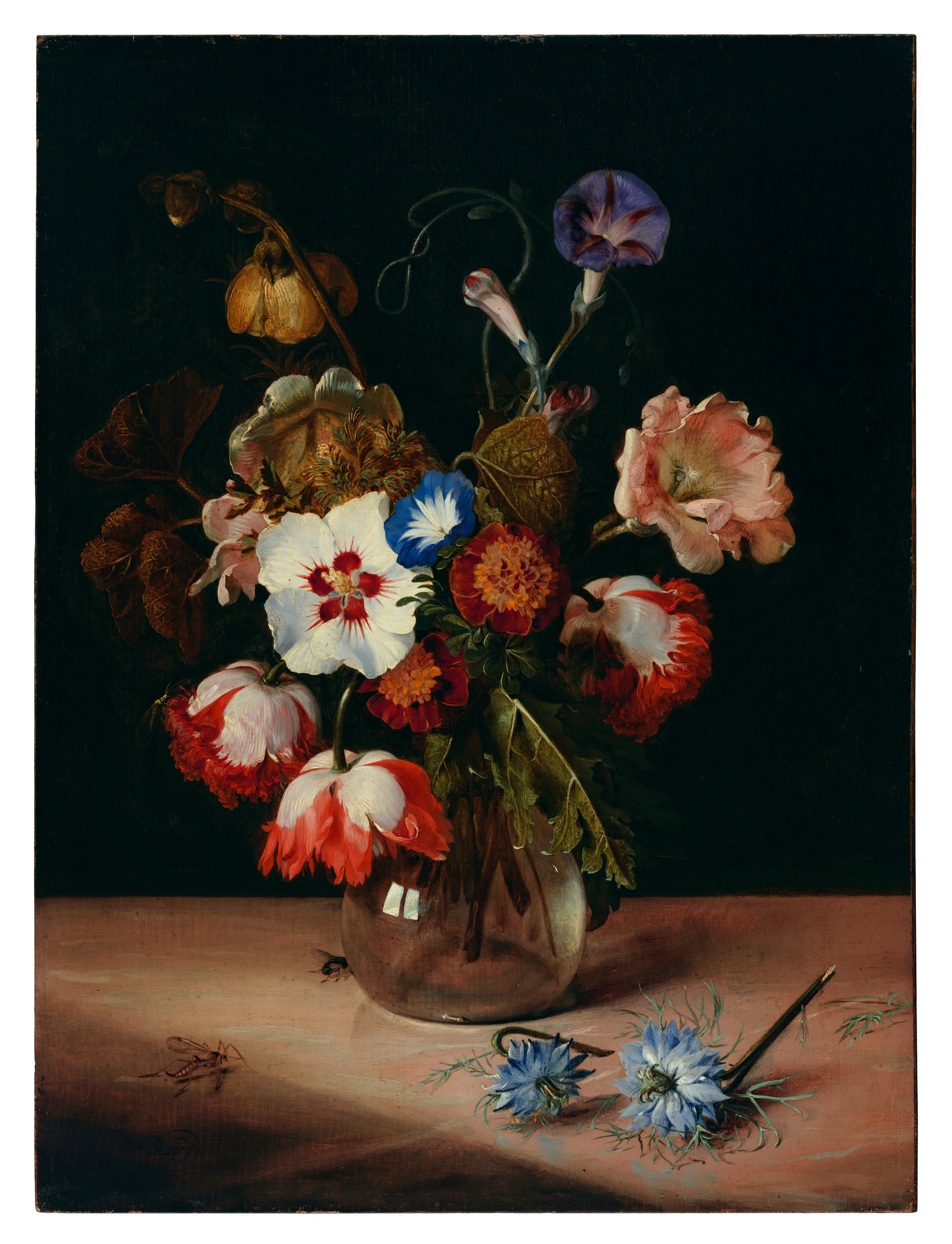 Flowers in a glass vase