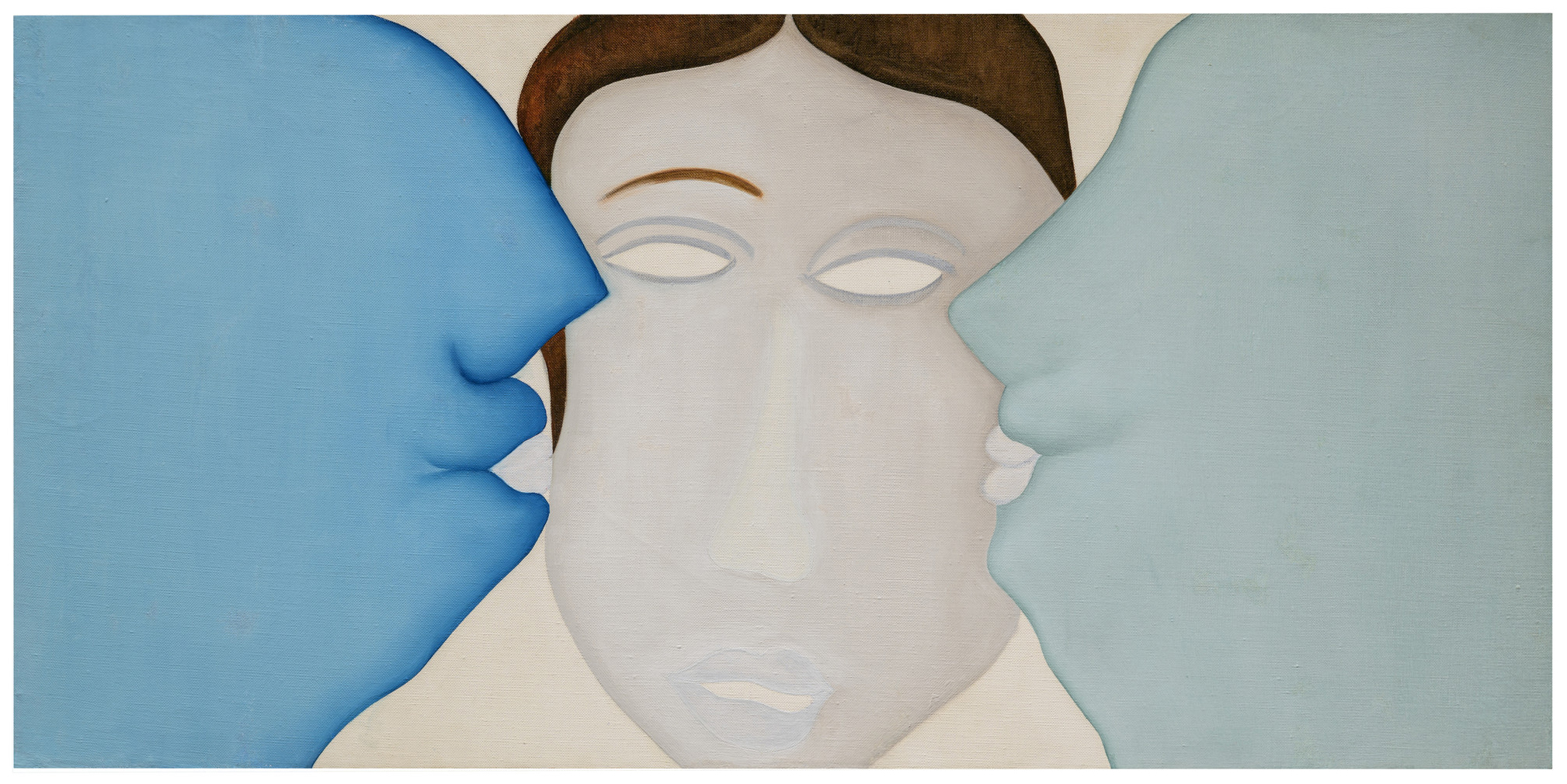 Huguette Caland, Huguette with Paul and Mustafa, 1970, Los Angeles County Museum of Art, purchased with funds provided by Contemporary Friends, 2015, © Huguette Caland, photo © Museum Associates/LACMA