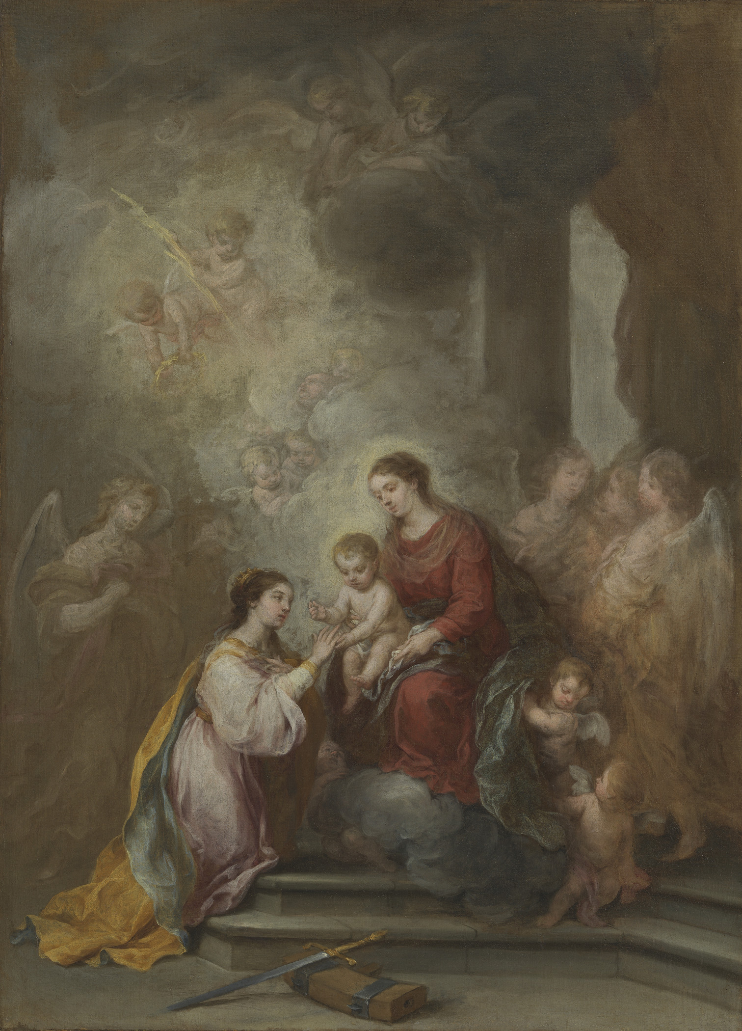 Bartolomé Estebán Murillo, The Mystic Marriage of Saint Catherine, 1680–82, Los Angeles County Museum of Art, gift of The Ahmanson Foundation, photo © Museum Associates/LACMA