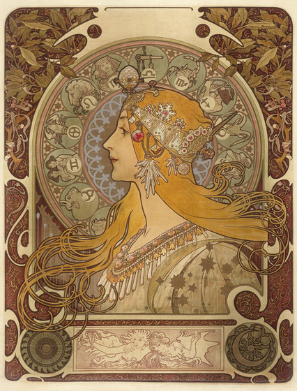 Alphonse Mucha, Zodiac, 1896, Los Angeles County Museum of Art, Kurt J. Wagner, M.D. and C. Kathleen Wagner Collection