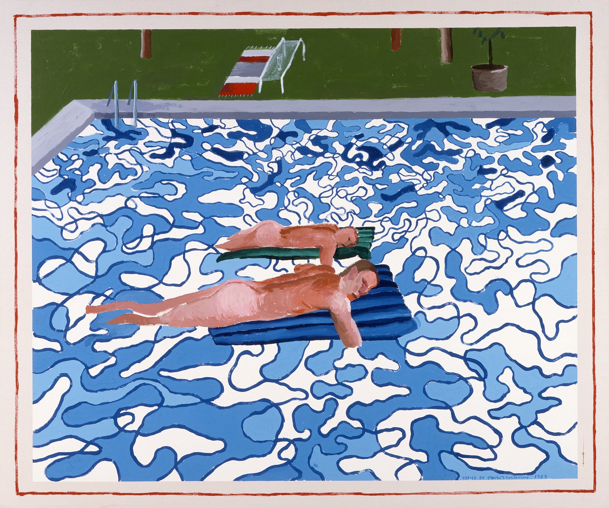 David Hockney, California Copied From 1965 Painting in 1987, 1987, Los Angeles County Museum of Art, genuine gift of David Hockney, © David Hockney, photo © Museum Associates/LACMA