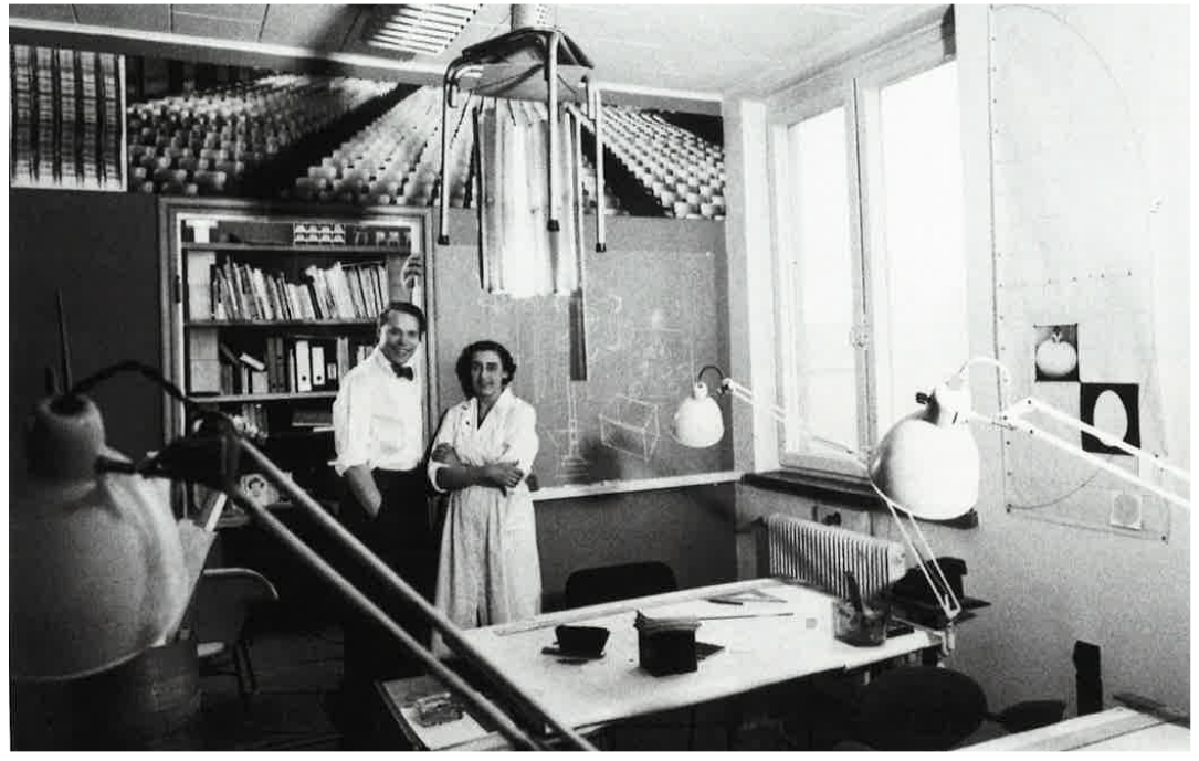 Annikki and Ilmari Tapiovaara in their studio, 1957, photo: Jussi Pohjakallio / Otavamedia / Press Photo Archive JOKA / Finnish Heritage Agency