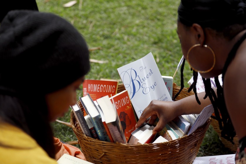 Participants at a Free Black Women's Library - LA event at the Huntington Library, image credit: Francine Orr, LA Times