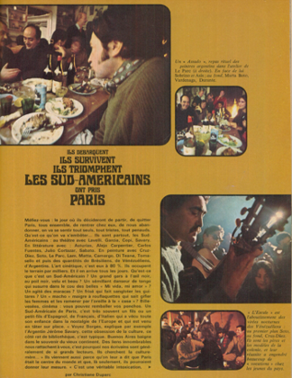 Christiane Duparc, “Les sud-americains ont pris Paris,” Le Nouvel Adam, no. 19 (February 1968): 47